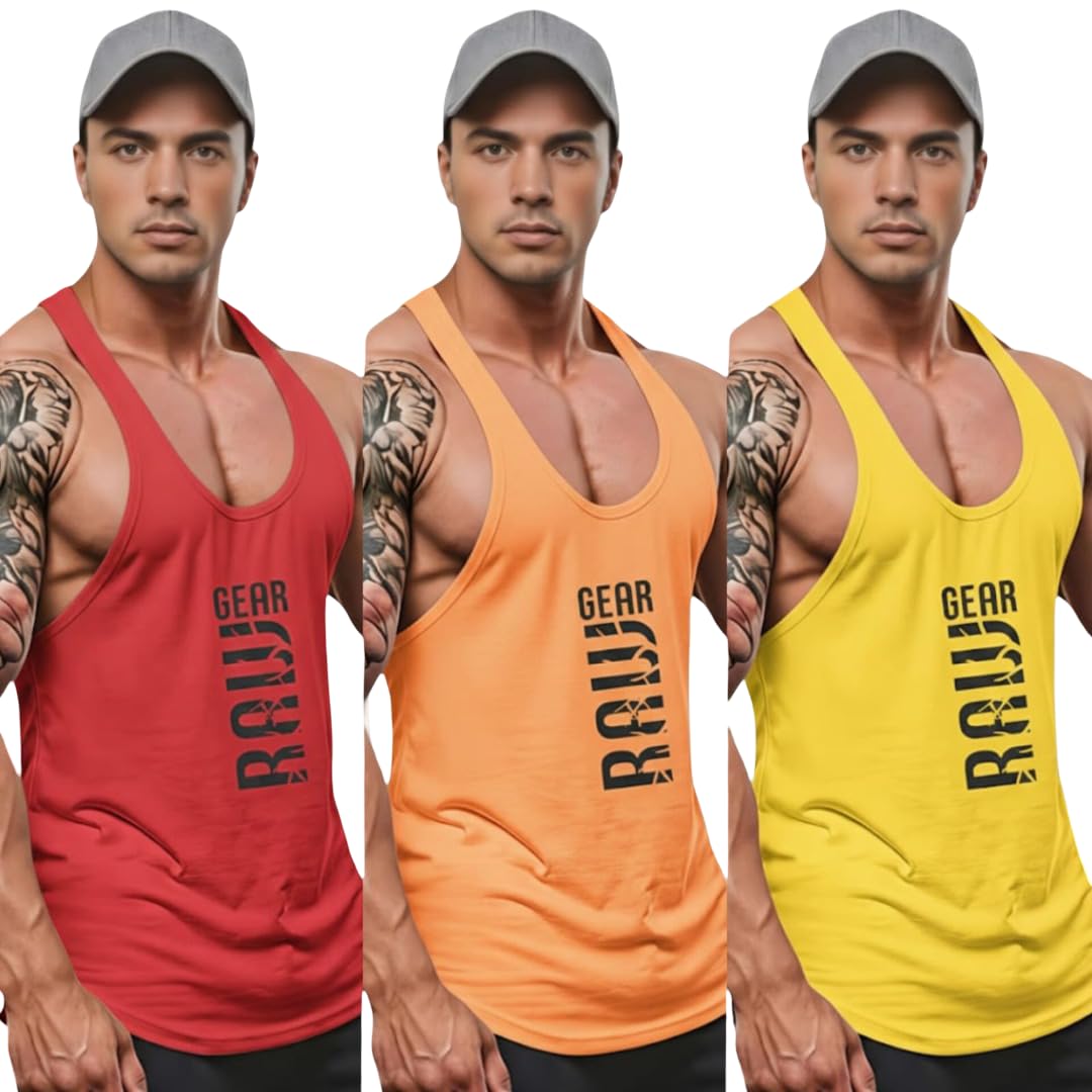 furrr Men's Round Neck, Sleeveless, Super Combed Gym Vest (Pack of 3)-picture-38
