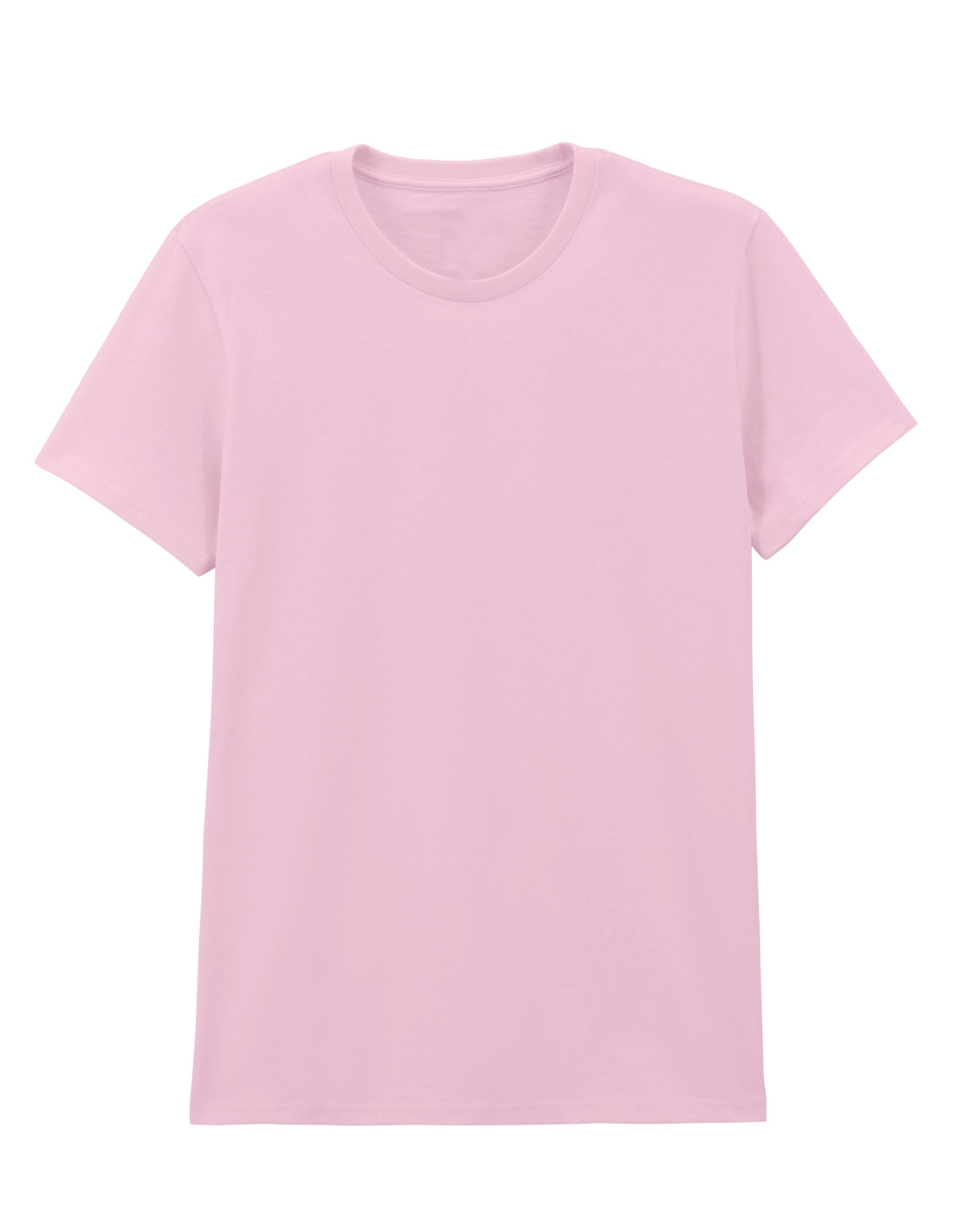 Coozo Women's Light Pink / Heavy Cotton Missy Fit Short Sleeve T-Shirt - L