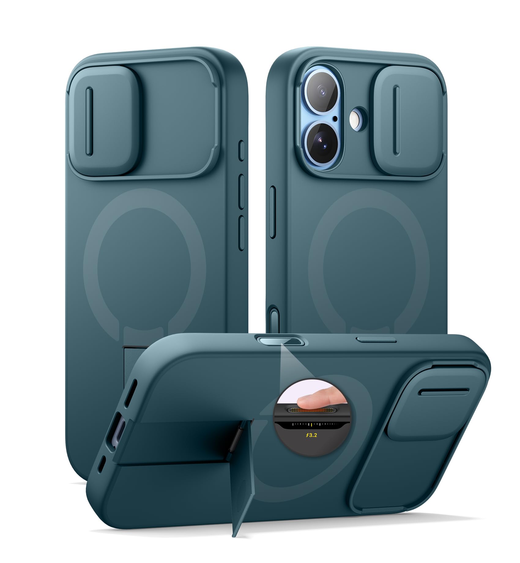 Coque iPhone 17 avec support réglable et cache caméra coulissant SURITCH - 8