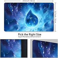 Vista 22 de Tapete de juego MTG cosido de alta calidad con zonas y respaldo de goma antideslizante, tapete de juego TCG de 24 x 14 pulgadas para MTG y otros Dkt