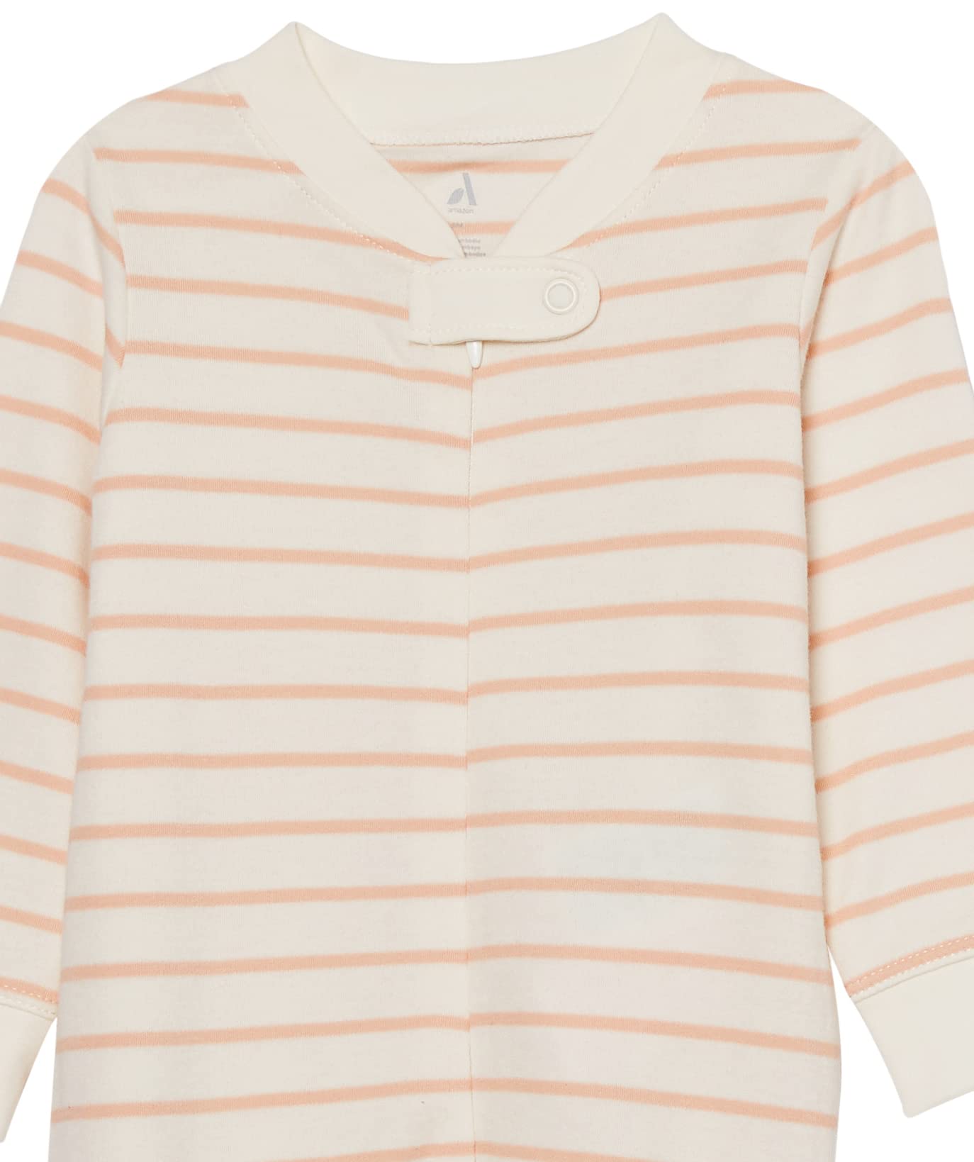 Amazon Essentials Pagliaccetto con Piedi in Cotone Biologico (precedentemente Amazon Aware) Unisex Bimbi, Pacco da 2