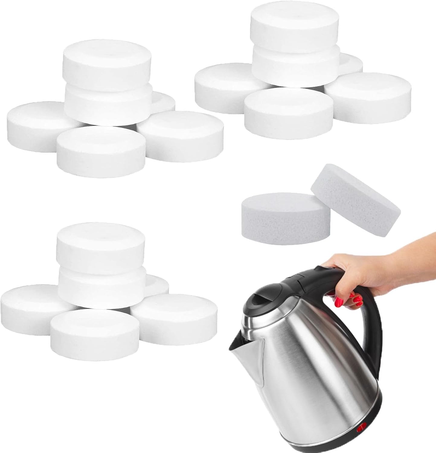 20 Pcs Citric Acid Fresh Tablets, Citric Kettle Descaler Tablets