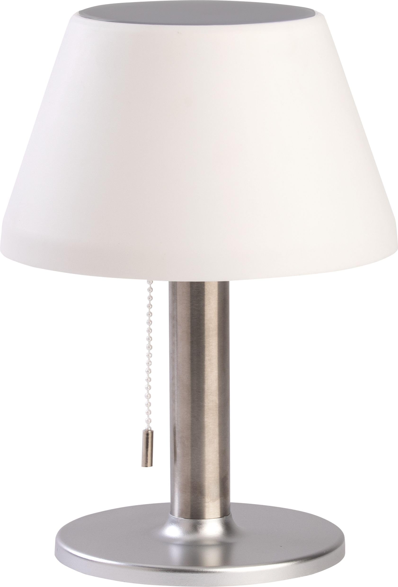 BOLD Lampada da tavolo a LED a batteria da esterno/lampada da tavolo a LED, senza fili, per esterni (connettore USB-C + solare, batteria fino a 6 ore, IP44, dimmerabile a 3 livelli e luce notturna)