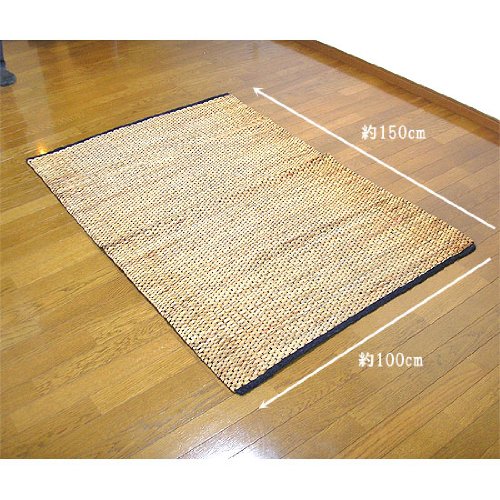 Amazon | ウォーターヒヤシンスのラグマット 約150cmx100cm アジアン