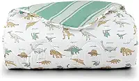 Edredom Cobertor Lutti Solteiro Infantil Dupla Face 200 Fios Dinossauro Verde