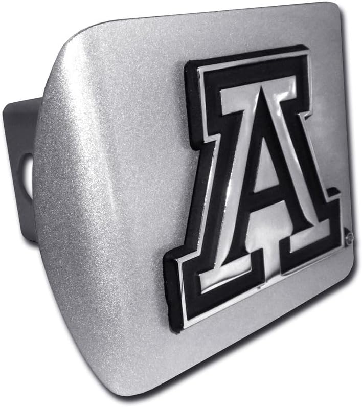 Elektroplate University of Arizona Brushed Silver Trailer Hitch Cover