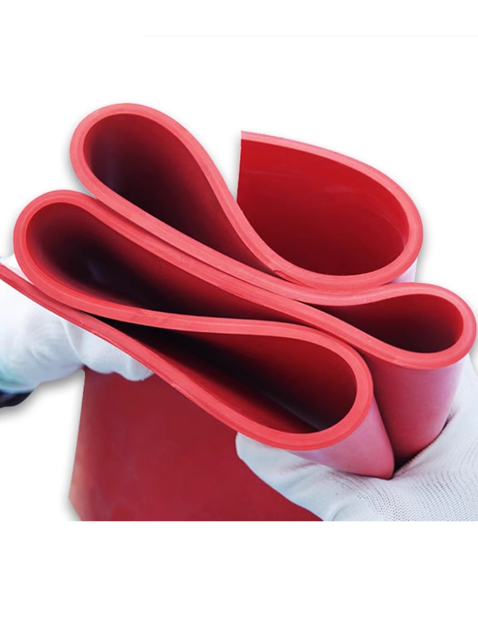 Generico Tappetino in Gomma siliconica Rossa, Larghezza 100 cm, for guarnizioni, guarnizioni, Artigianato, Ammortizzazione, Tappetino, Spessore 2 mm, Pavimento del Garage(Length 220cm)