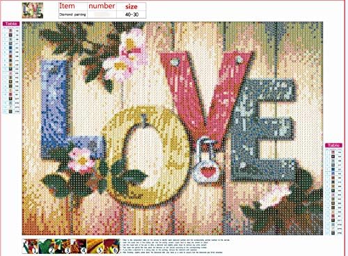 2 Pack Diamond Painting Kits for Adults – 5D DIY Round Diamond Number Kits with Full Drill – Crystal Rhinestone Diamond Embroidery Paintings Great for Home, Office, Wall Decor 16 ×12 Inch Love Home
