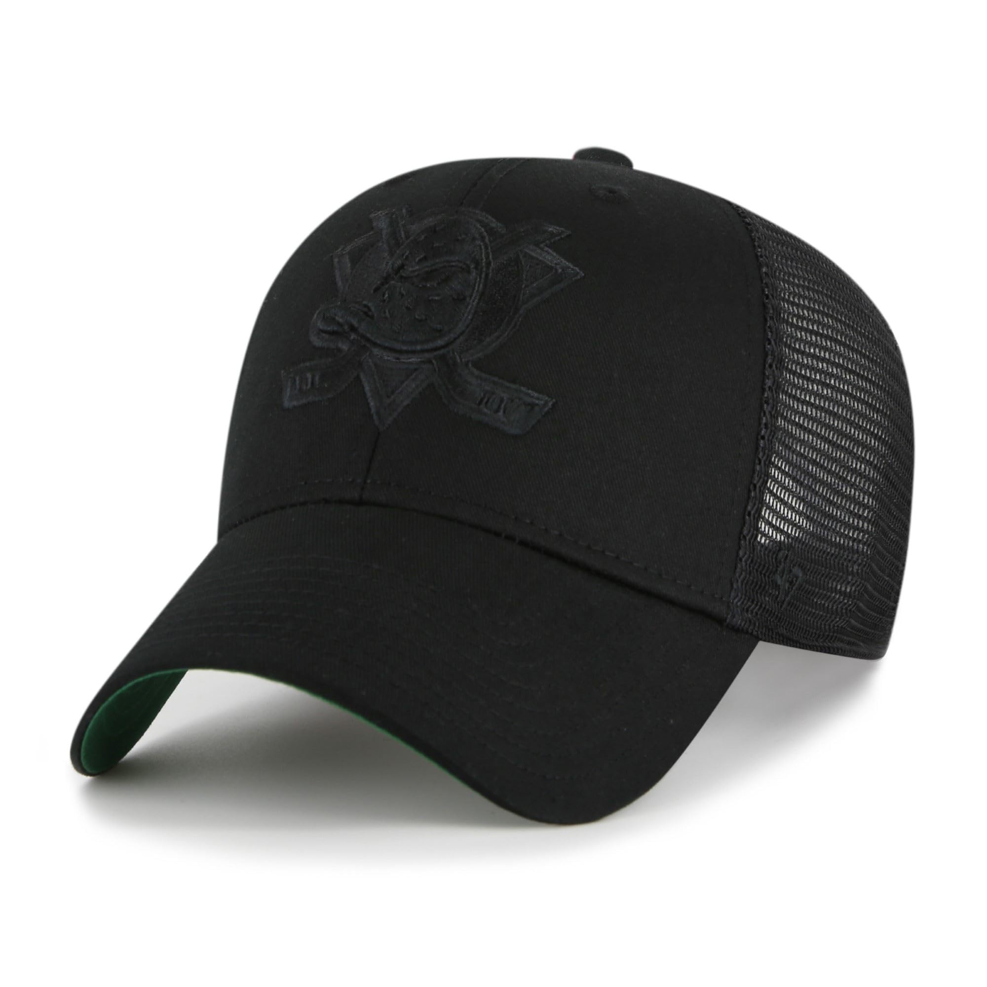 47 Anaheim Ducks NHL Black on Black Most Value P. Branson Black Adjustable Trucker Cap