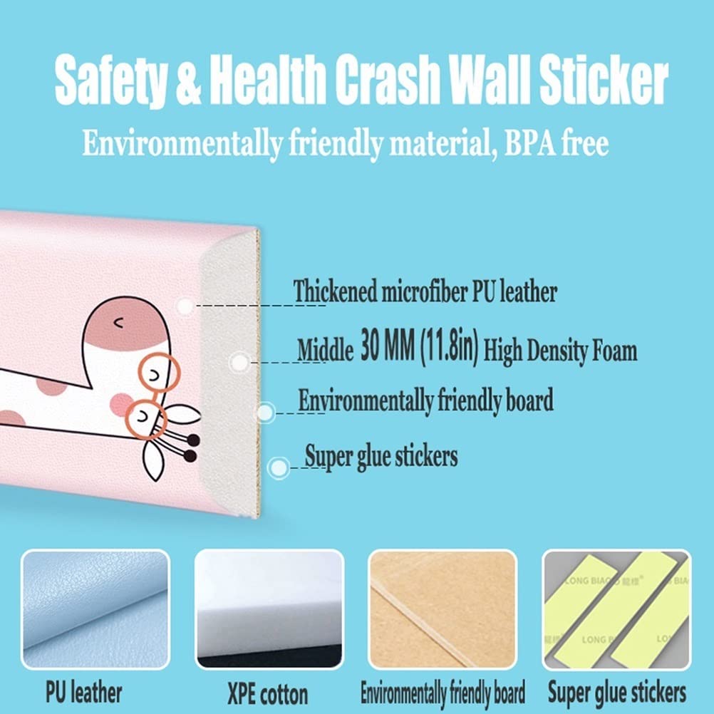 3D Anti-Collision Wall Stickers Naklejka Ścienna Antykolizyjna Dla Dzieci, Wodoodporna Miękka Torba Panel Ścienny Ze Skóry PU 3D, Do Pokoju Dziecięcego, Przedszkola, 50x20cm(7 PCS)