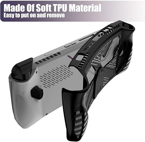 Miniatura 4 de jaizu Funda protectora de TPU a prueba de golpes para ASUS ROG Ally, carcasa rígida con soporte de mesa plegable, agarre cómodo, antideslizante,