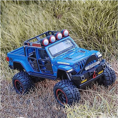 Image of New 1:32 Rubicon Diecast Alloy Metal Pull Back Car with Openable Doors Music Sound and Light Vehicle Toy Car for Kids Boys