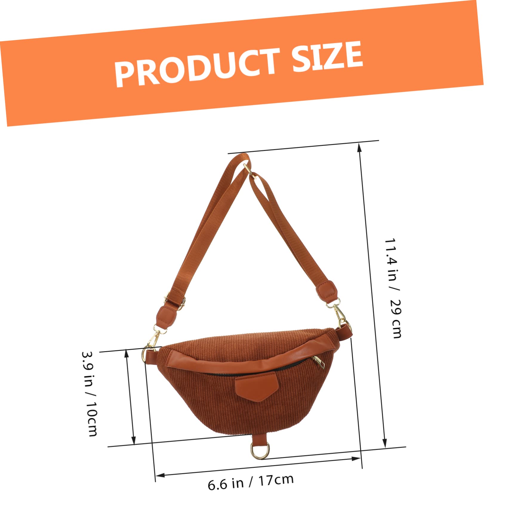 POPETPOP Outdoor Crossbody Bag Adjustable Wear Resistant Fanny Pack for Travel Corduroy Chest Pack for Sports Running Hiking and Everyday Use Versatile Storage Pouch