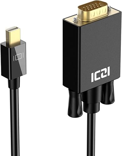 Miniatura 6 de ICZI Cable Mini DisplayPort a VGA de 6 pies, Mini DP (Thunderbolt 2) a VGA Cable adaptador 1080P para monitor, proyector