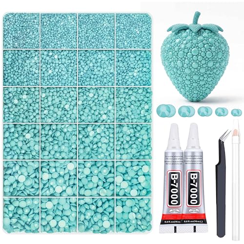 AUREHEN 27000PCs Resin Rhinestones Kit, 2-6mm Crystal Diamond Gems with Picker Pencil, Tweezer & 2 Glue Bottles, Flatback Rhinestone Set for Diamond Painting, Crafts, Nail Art & DIY Projects