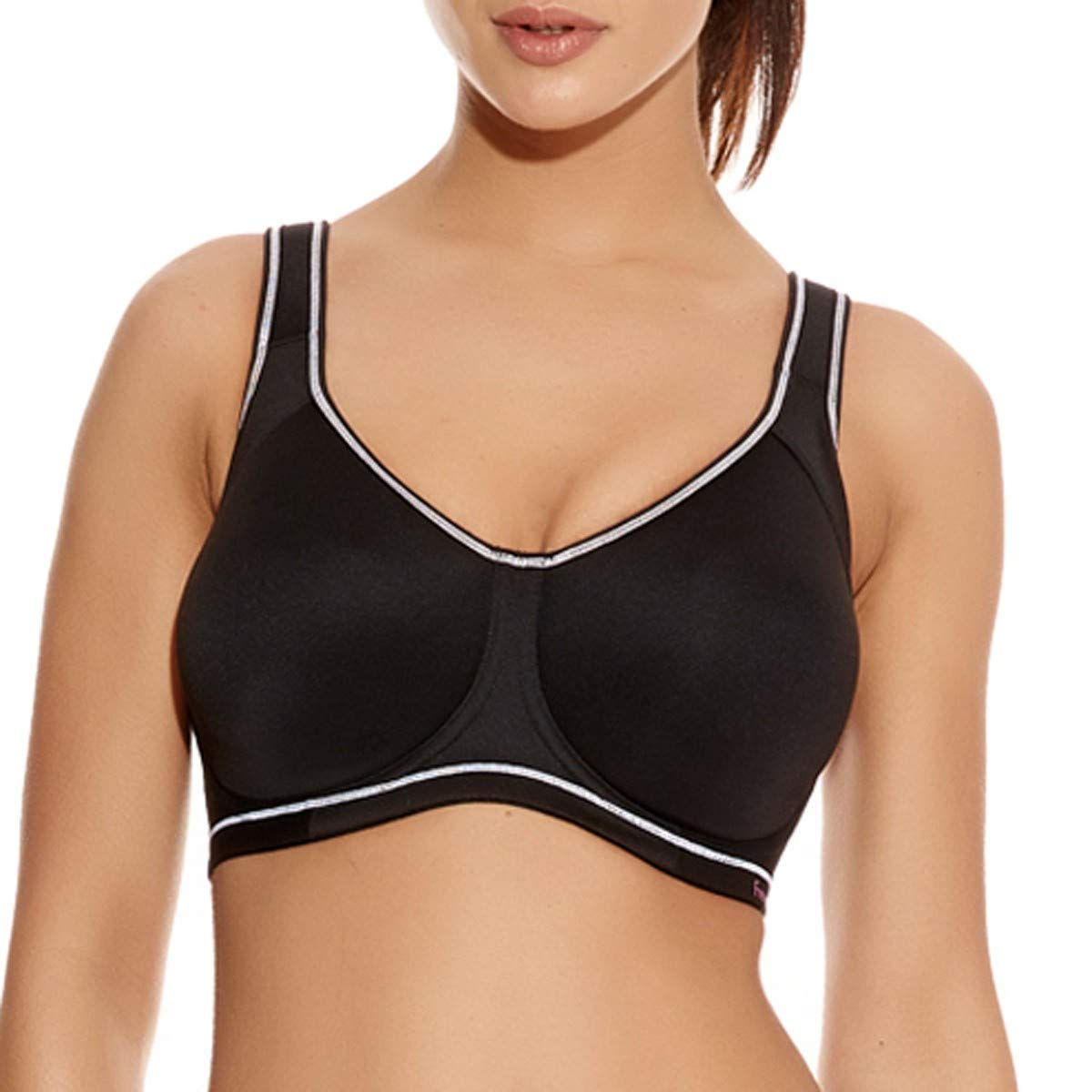 Freya Women's Black Active Sonic Moulded J-Hook Sports Bra In 38C