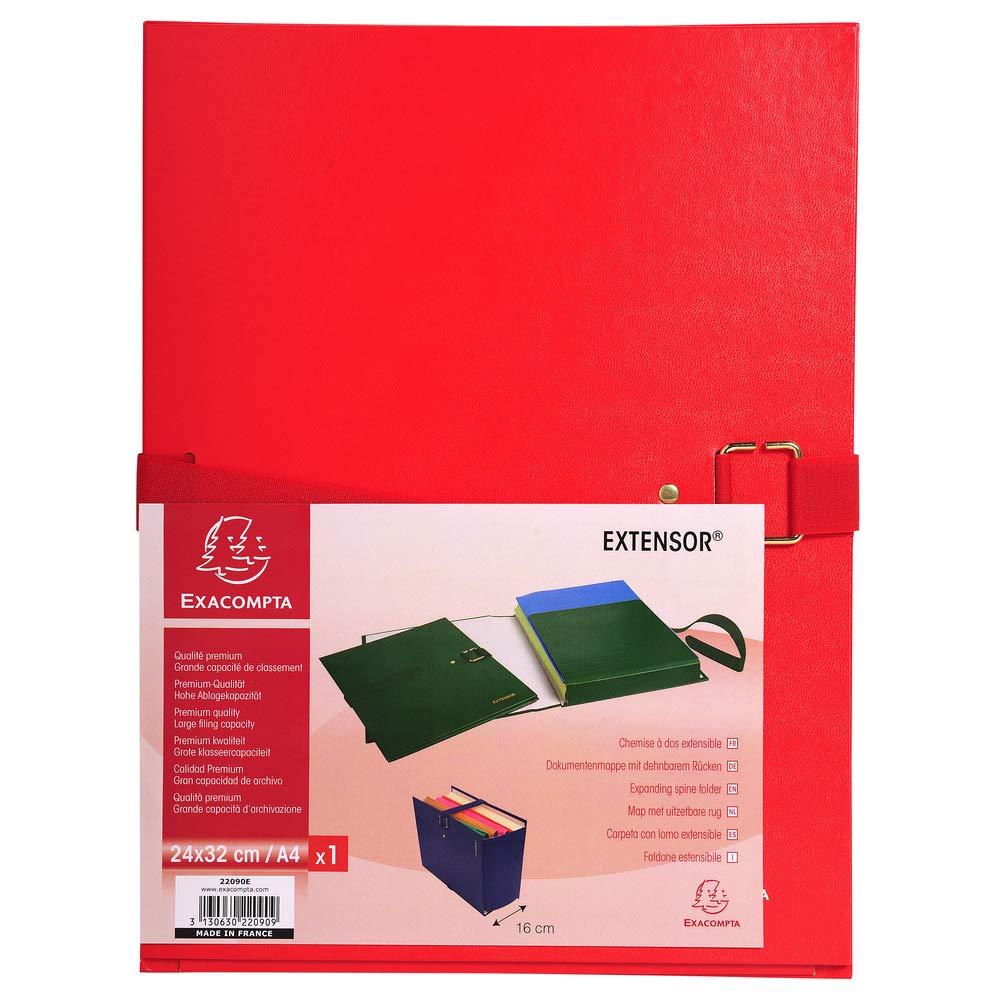 Exacompta, Ref 22009E, Balacron Expandable Folder, 240 x 320mm in Size, Suitable for Holding A4 Documents, Wrap-Around Strap - Image 4