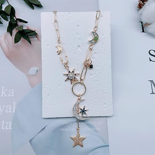 Miniatura 4 de Collar de clip de oro, collar de protección de oro, joyería de mal de ojo para mujeres, collar de ojo nazar de mano Hamsa, collar de ojo de nazar