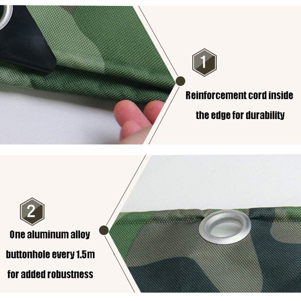 Bâche de camouflage imperméable pour camping en plein air, épaisse, imperméable, protection solaire, bâche en tissu Oxford durable pour jungle, randonnée, pêche