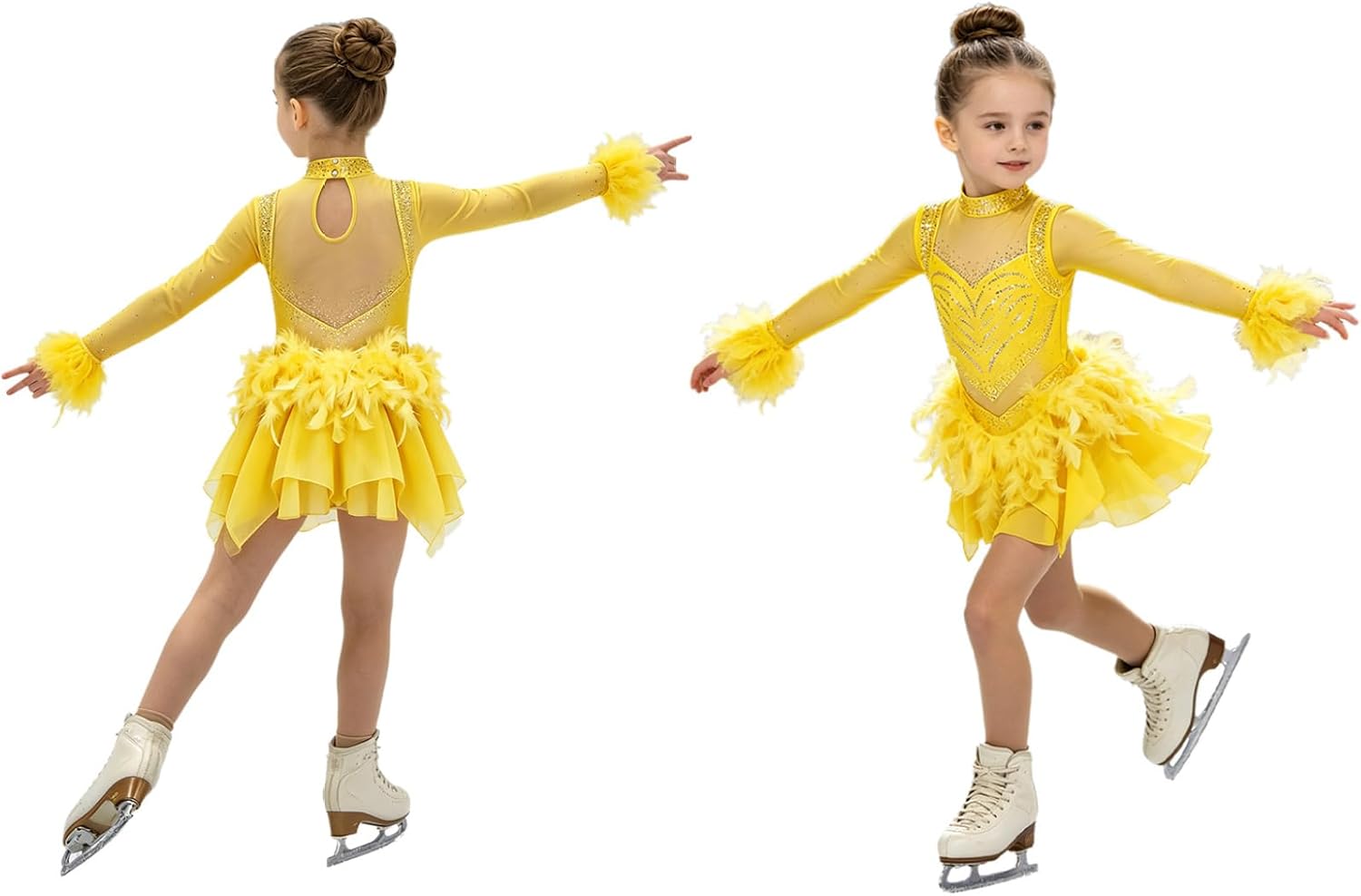 Figure Ice Skating Dress Dancewear for Girls Kids