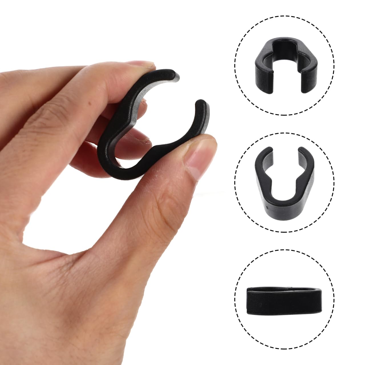 Amosfun Lot De 10 Clips De Câble Pour Micro Flexible Et Durable Accessoires De Fixation Pour Pied De Microphone Organisateur Pratique Pour Studios Scènes Et Enregistrements