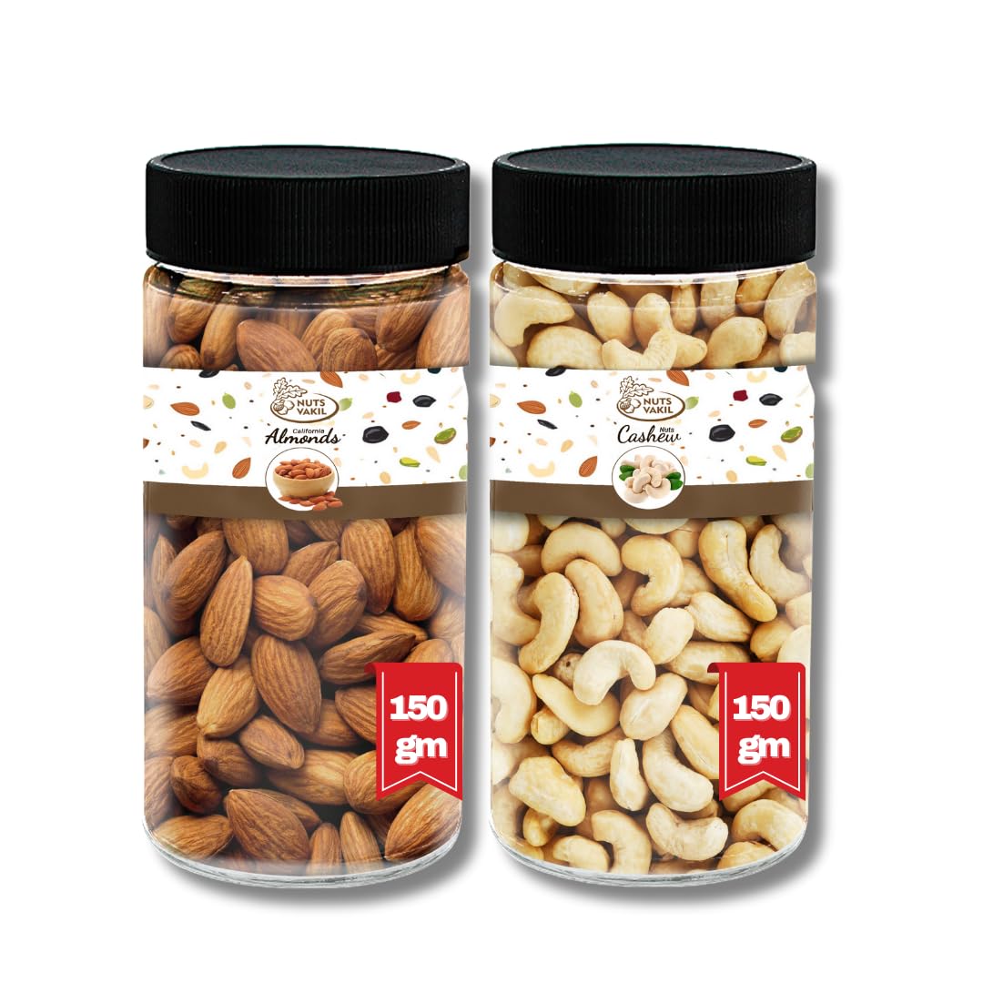 NUTS VAKIL [150 Gm ] Natural Premium Mix Dry Fruits and Nuts | Combo Pack Badam + Kaju | Cashew & Almond | (B0CK5QVRV3) Amazon Price History, Amazon Price Tracker
