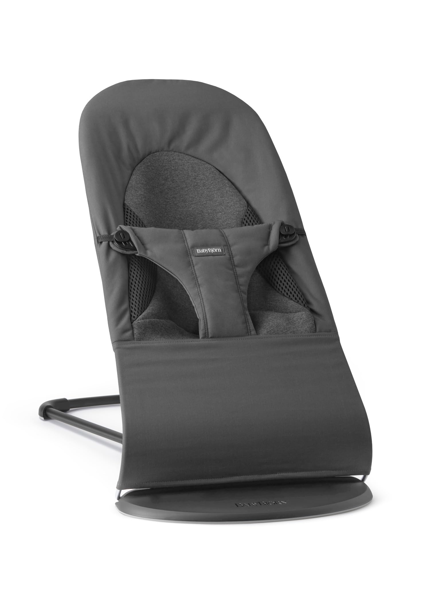 BabyBjörn Babywippe Balance Soft, Gewebt/Jersey, Tri-Fabric, Dunkelgrau