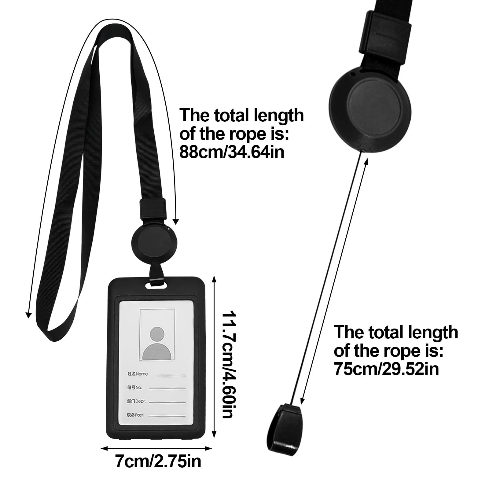 TUONYIS 4 Pcs Lanyard with Card Holder Retractable Lanyard - Image 2