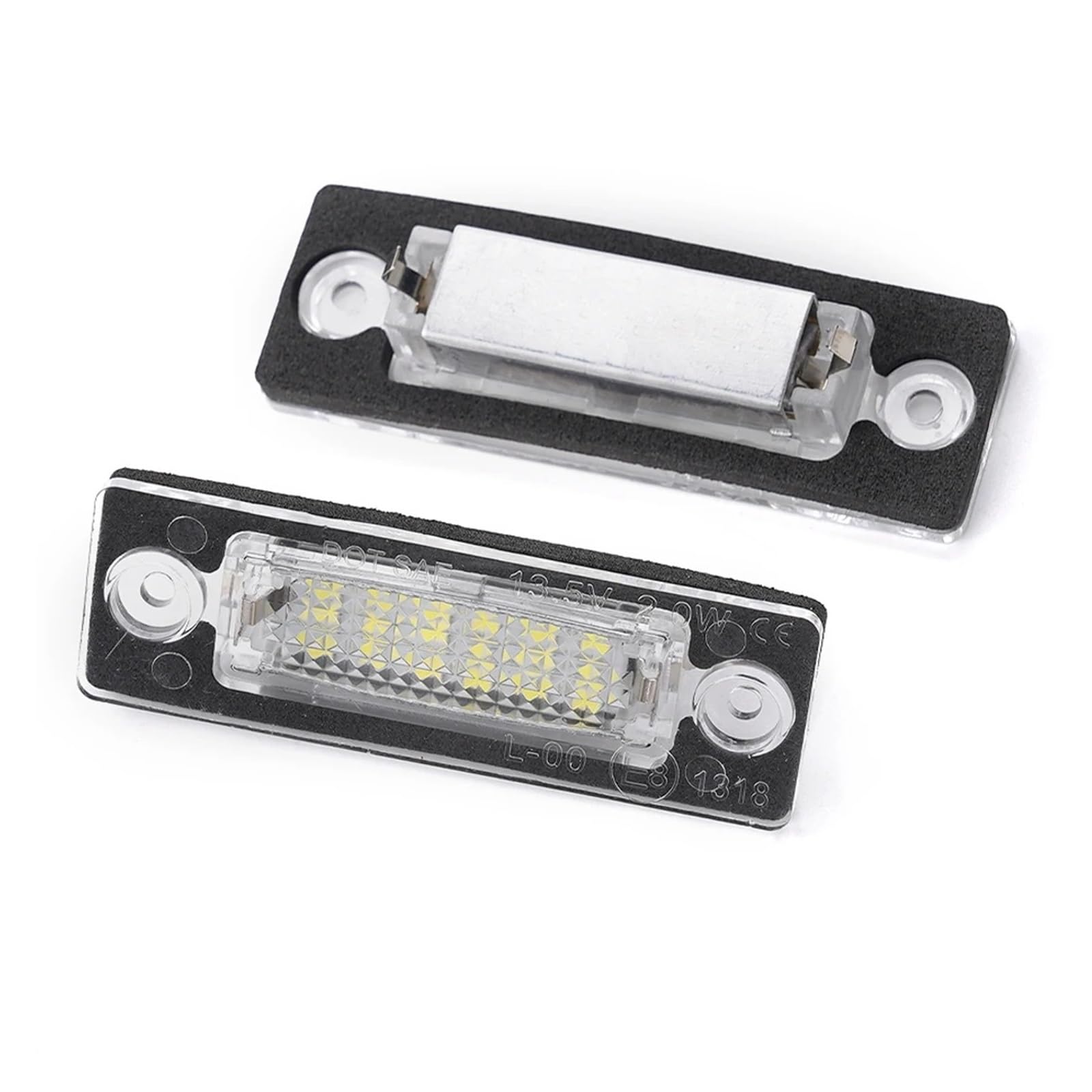 Iluminación De Matrícula Para Skoda Super 1 2002 2003 2004 2005 2006 2007 2008 2 Uds Luz De Placa Matrícula LED Con 18 LEDs 12V