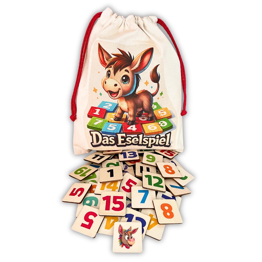 Mutou Das Eselspiel 2.0 ECKIG 121 Teile Holz Familienspiel Lernspiel