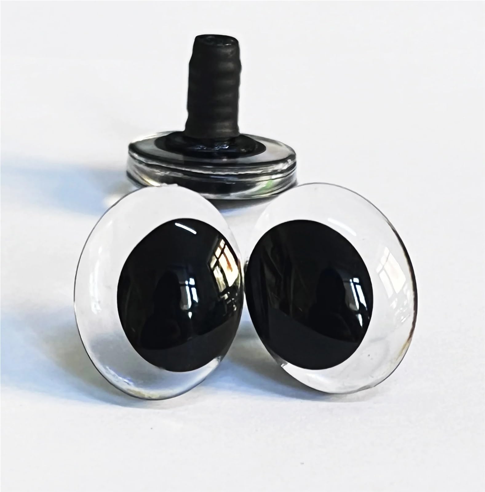 50 Stück 18 X 25 Mm 3D Ovale Außermittige Augen Mit Unterlegscheiben for DIY-Plüschpuppenaugen