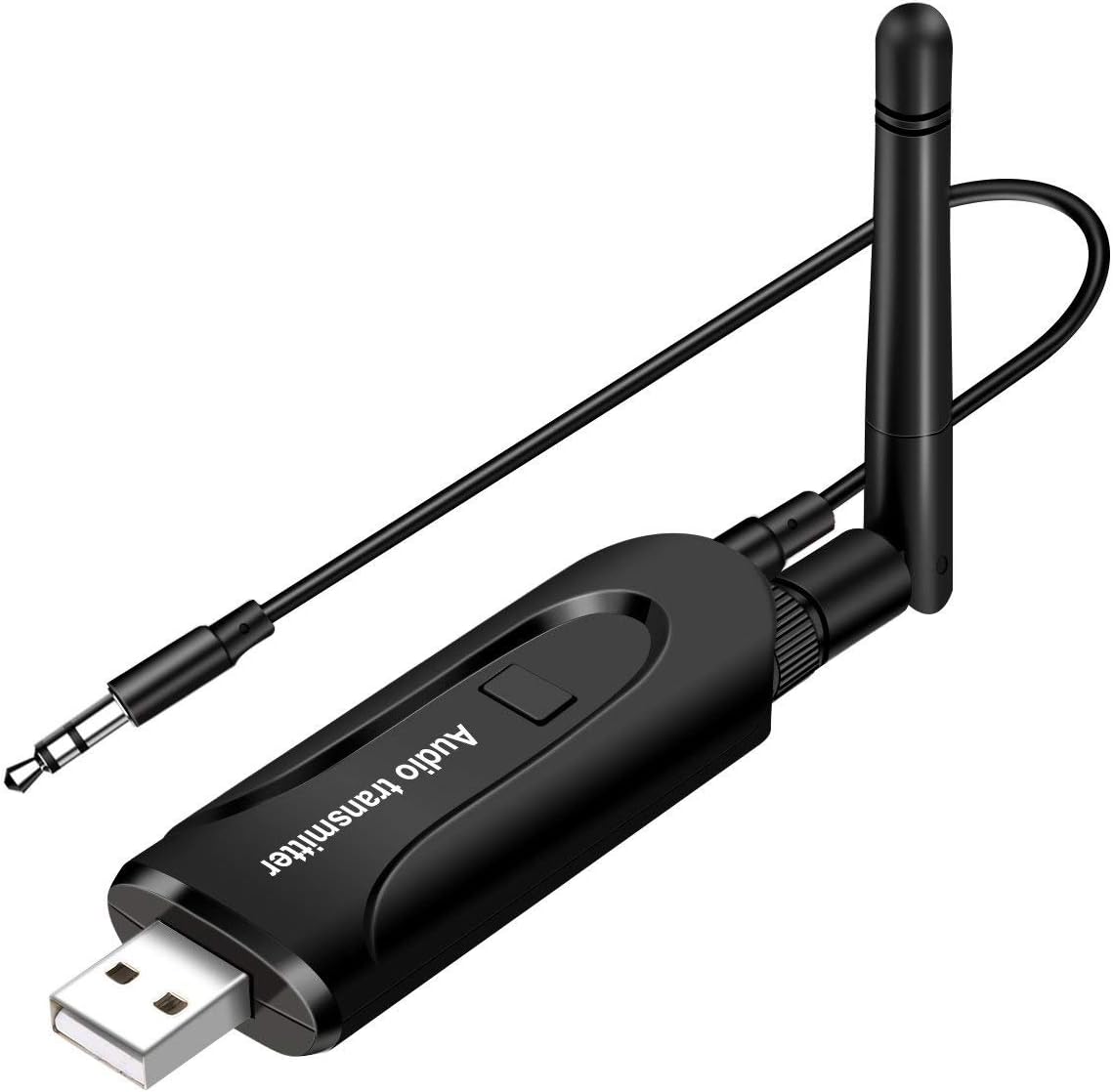 VeeDee Bluetooth Transmitter, Mini Bluetooth Transmitter with 3.5mm Stereo Output for TV Music Adapter Home Paired with Bluetooth Headphones/Speaker