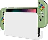 Vista 8 de PlayVital ZealProtect - Funda protectora suave para Nintendo Switch OLED, protector flexible Joycon Grip para Nintendo Switch OLED con tapas