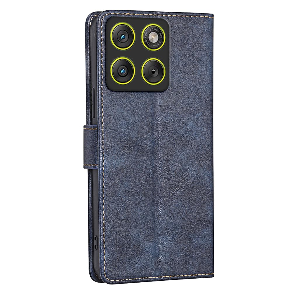 RankOne Etui na telefon komórkowy Motorola Moto Edge 70 Fusion (6,78" cala) etui na telefon komórkowy ze skóry - etui z zapięciem magnetycznym - etui ochronne - niebieskie