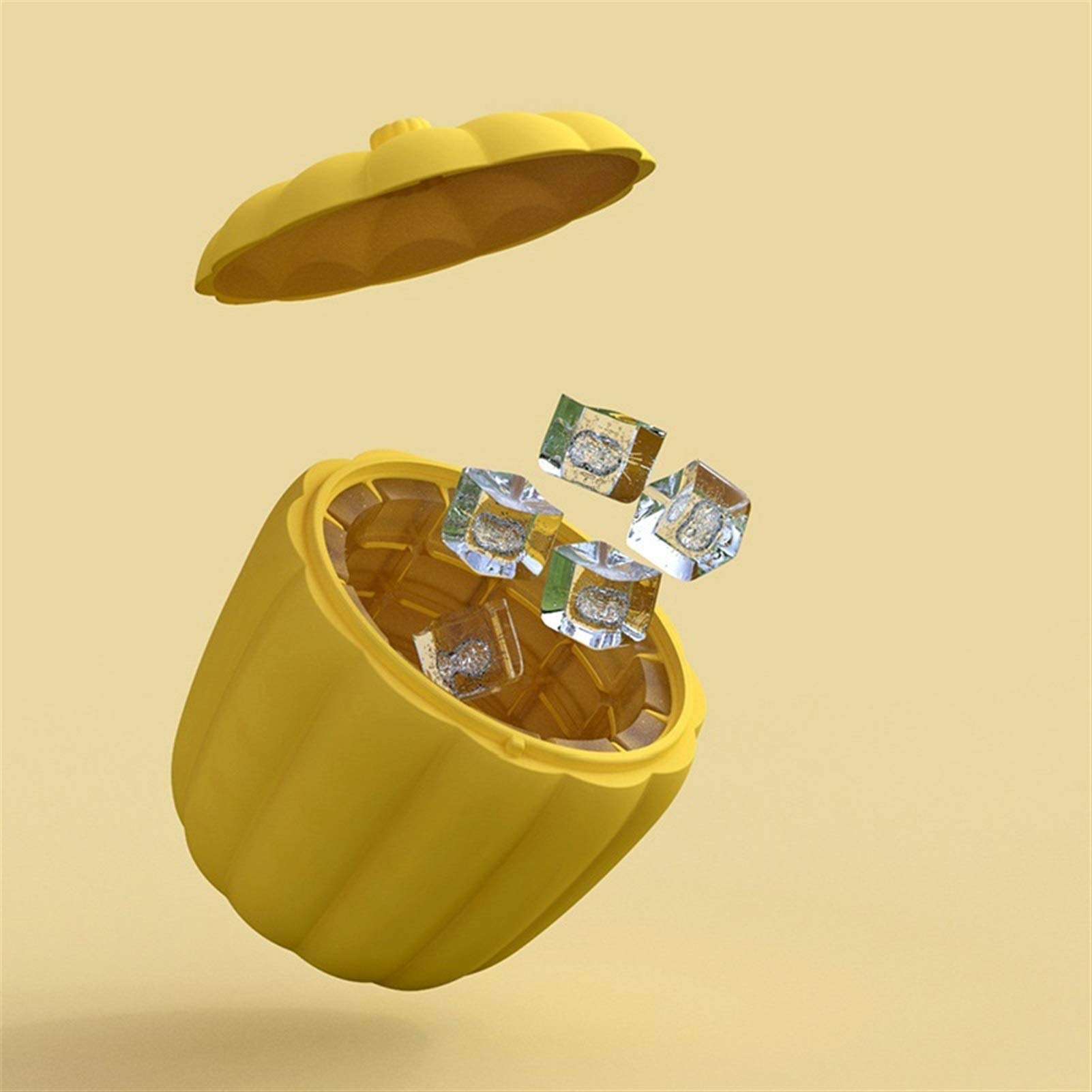 Cubeta​para Hielo, 1 Uds. Herramientas para Hacer Cubos de Hielo de Silicona con Tapa, Whisky, Vino, cóctel, Barware DIY