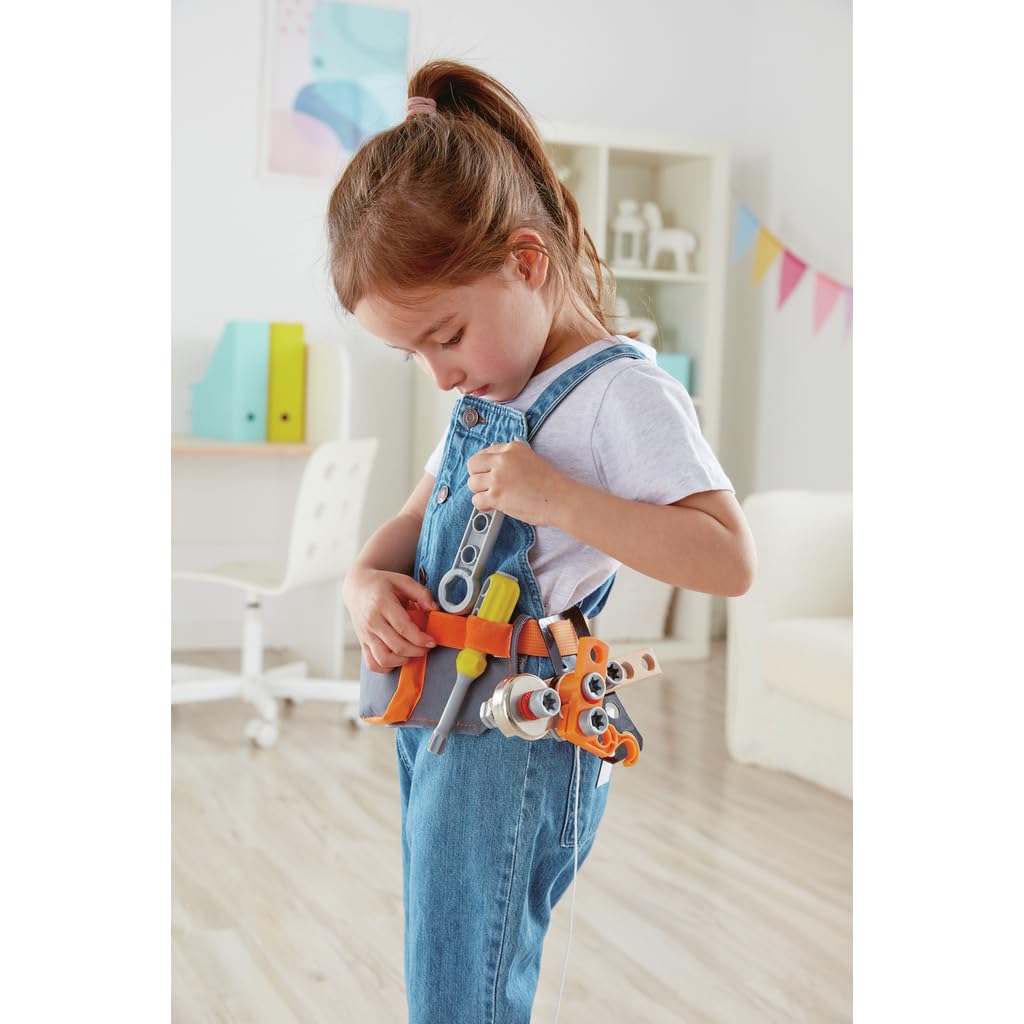 Hape E3035 Junior Inventor Scientific Tool Belt - Build on the Belt - Includes 3 Experiments