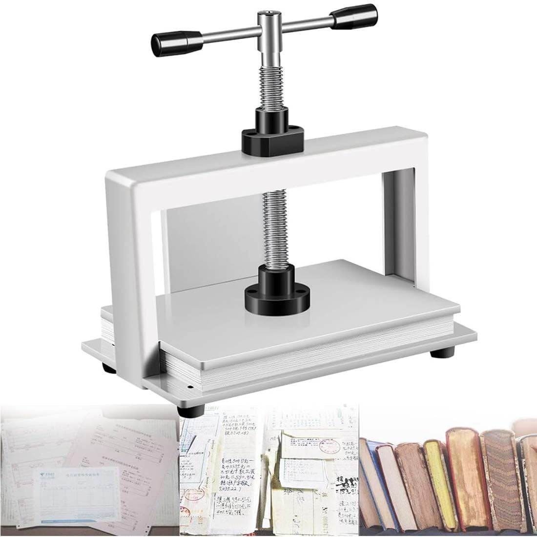 Prensa Manual para Papel tamaño A4/A3, aplanadora Manual de Libros, aplanadora Manual de Papel para Papel de álbum de Recibos, aplanadora de Papel Pesado, presión de 3306 LB (1500 kg), A4