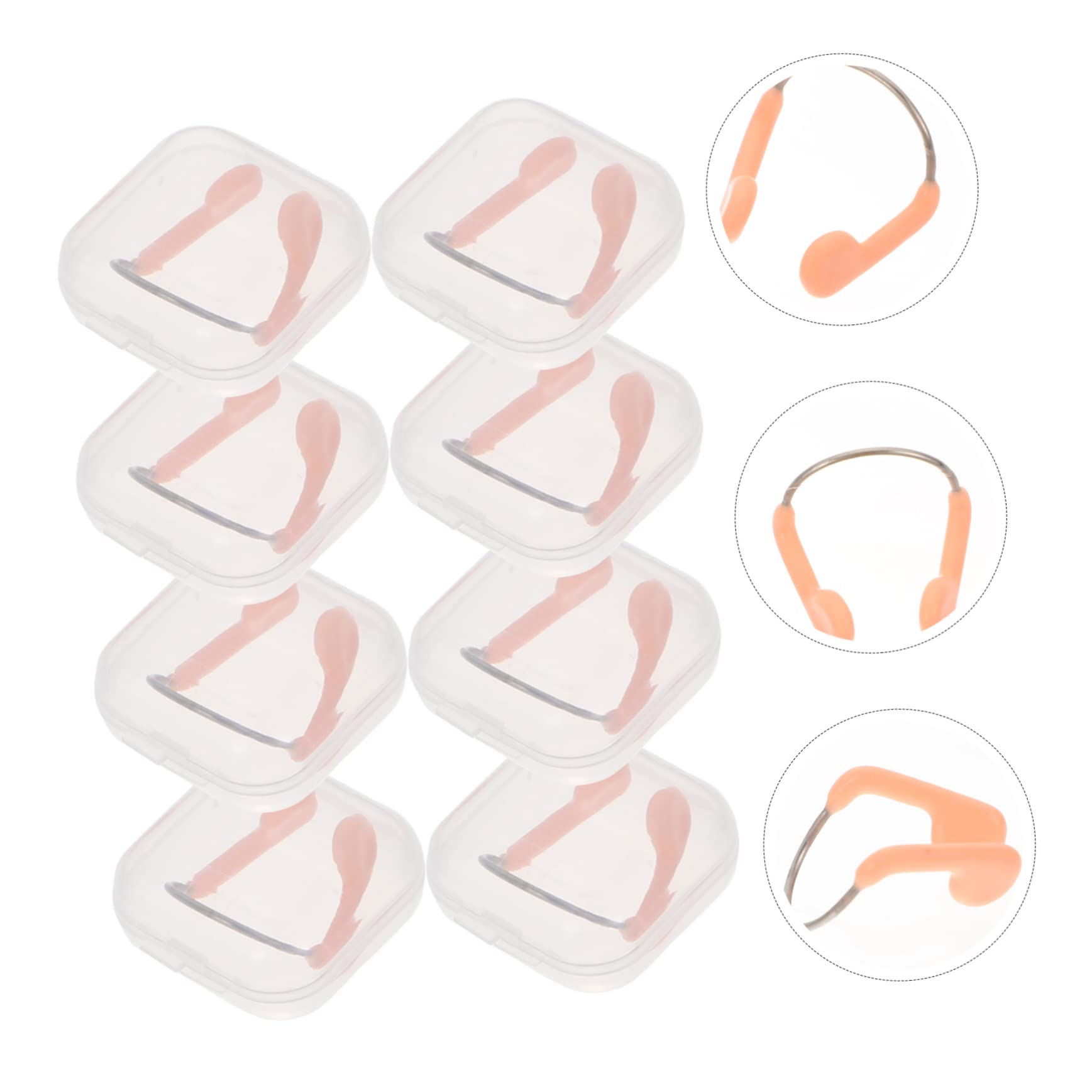 Happyyami 5stücke Schwimm-nasenklammern Ergonomisch Teiliges Für Erwachsene Anti-Wasser-nasenclips Hautfarbene Klammern Für Schwimmer Inklusive Aufbewahrungsbox