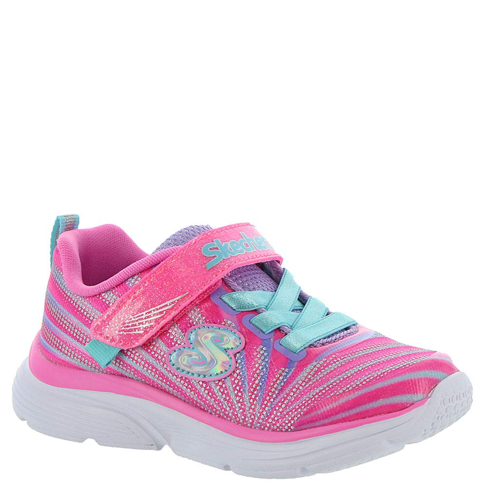 Skechers Wavy Lites-Sweet Sprinter 81377N Girls' Infant-Toddler Sneaker 6 M US Toddler Pink-Multi