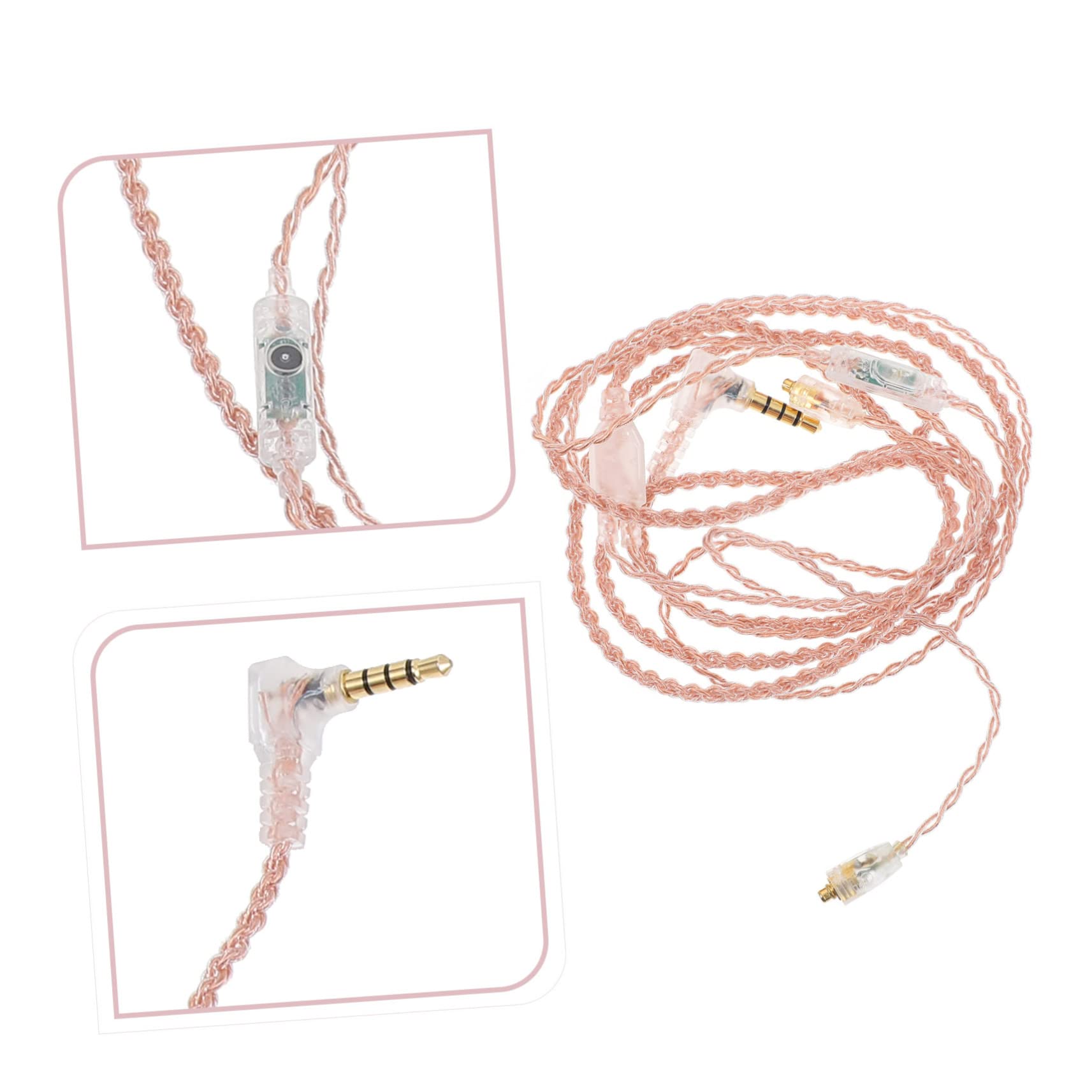 PartyKindom 5st -steckkabel Steuerkabel Für Kopfhörer Kopfhörer-zubehör Headset-kabel anschlusskabel Headset Modekabel -audiokabel Mit Weizen Metall Gebogene Einführung