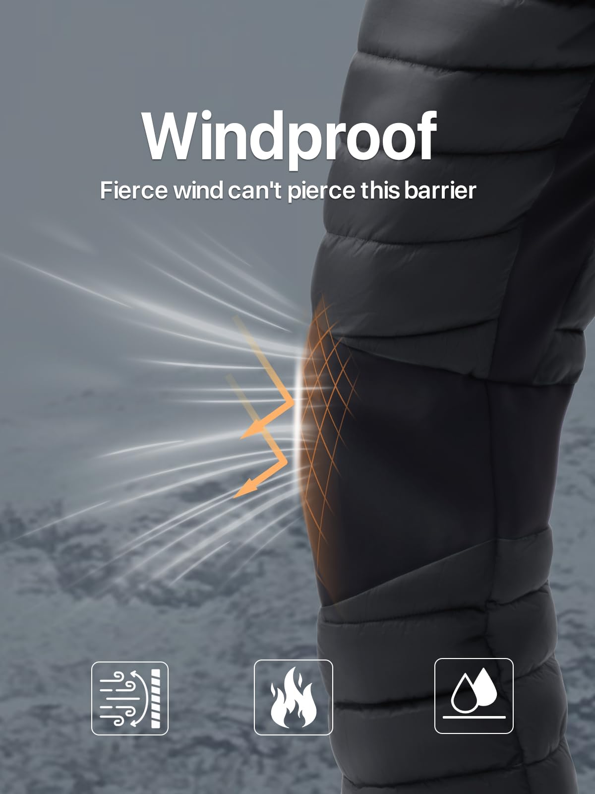 FREE SOLDIER Pantaloni da sci invernali da uomo, caldi, a compressione, resistenti all'acqua