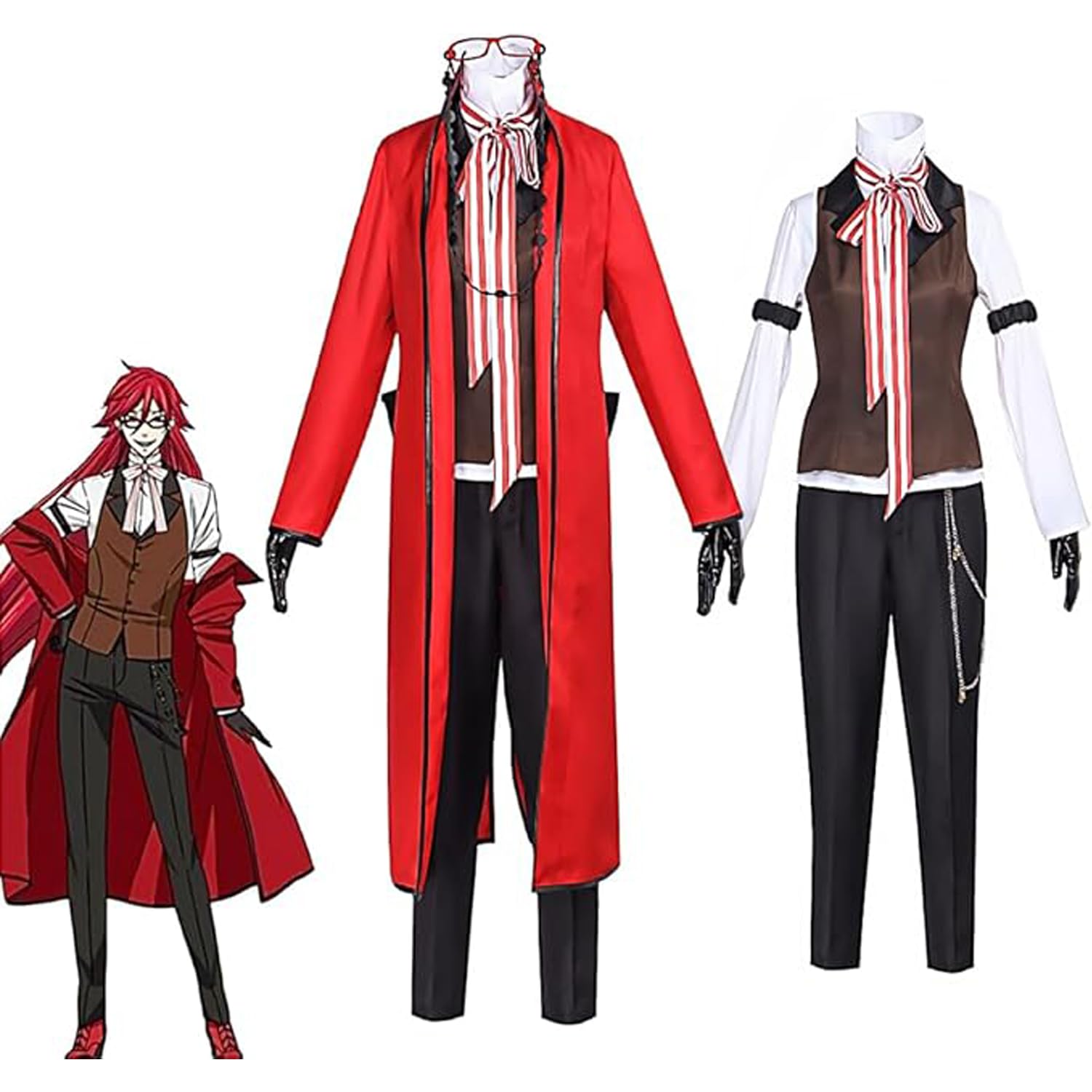 黒執事 グレル・サトクリフ コスプレ衣装フルセット Amazon.co.jp: [VAMPAR] 黒執事 グッズ グレル・サトクリフ