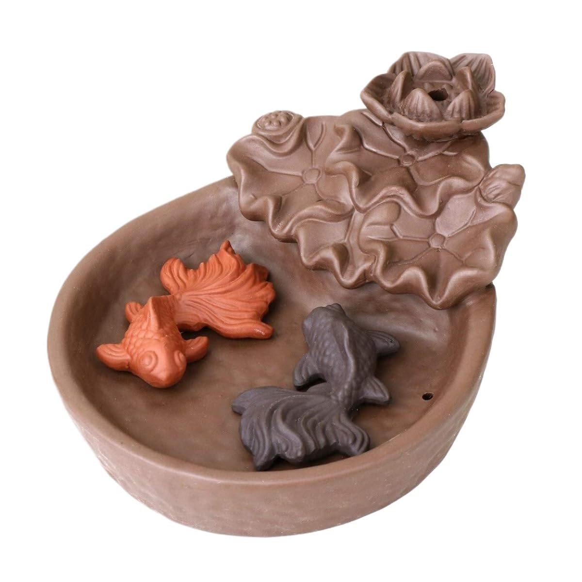 Incense Holder,Creative Purple Clay Backflow Incense Burner Ceramic Ornaments Aromatherapy Line Holder Elegant