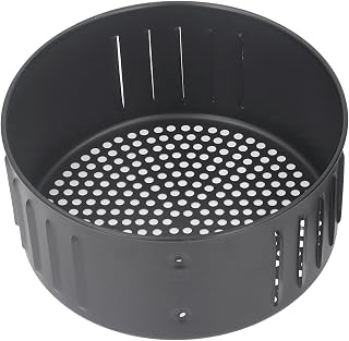Cesta para Freír, Cesta para Freidora de Aire de Acero de 2,6 L, Cesta Escurridora Universal para Freidora, Accesorios para Freír, Hornear, Fácil de Limpiar, Orificios Inferiores