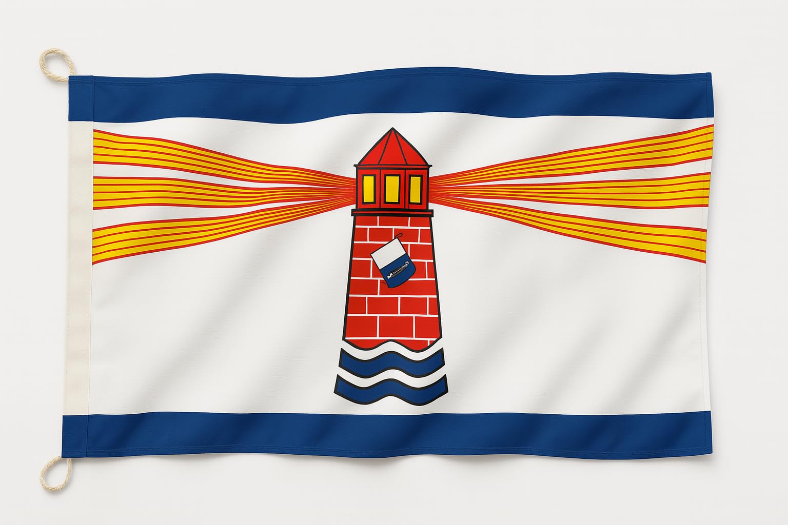 Drapeau de bateau Sylt Westerland moderne à rayons lumineux