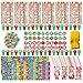 360 Pieces Christmas Stationery Party Favors Bulk: Christmas Pencil Eraser Slap Bracelets Stamps Treat Bags for Kids Classroom Gift Exchange School Games Prizes Reward Prizes Carnival Events