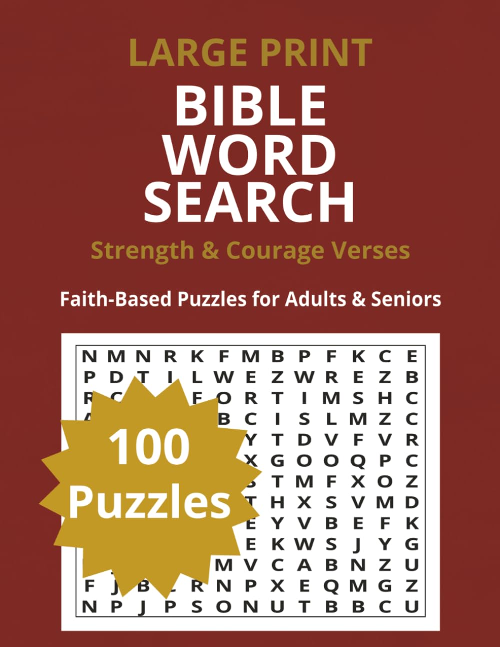 Strength & Courage Verses Word Search: Large Print Bible Word Search: Strength & Courage Verses for Adults & Seniors