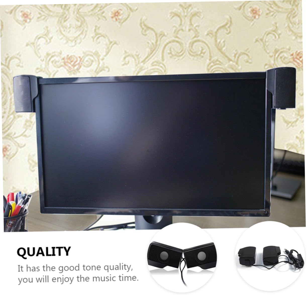 DOITOOL USB Clip Fashionable Speaker for Laptops and Desktops Multi Purpose Wired Audio Speaker Compact Design for Use for Digital Devices and Handheld Tvs