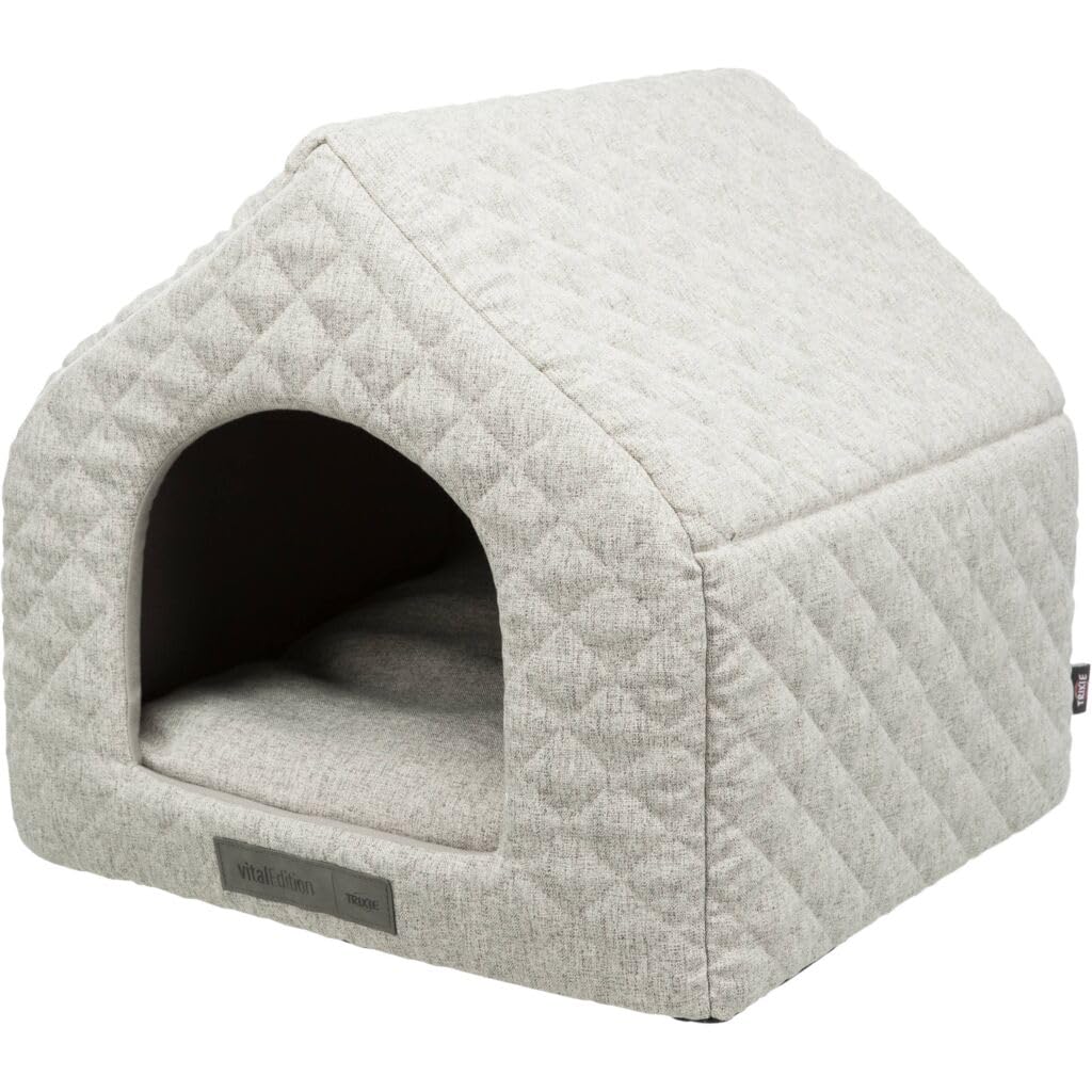 TRIXIE Cueva Suave Vital Noah, 40 × 45 × 43 cm,Gris Claro, para Gatos
