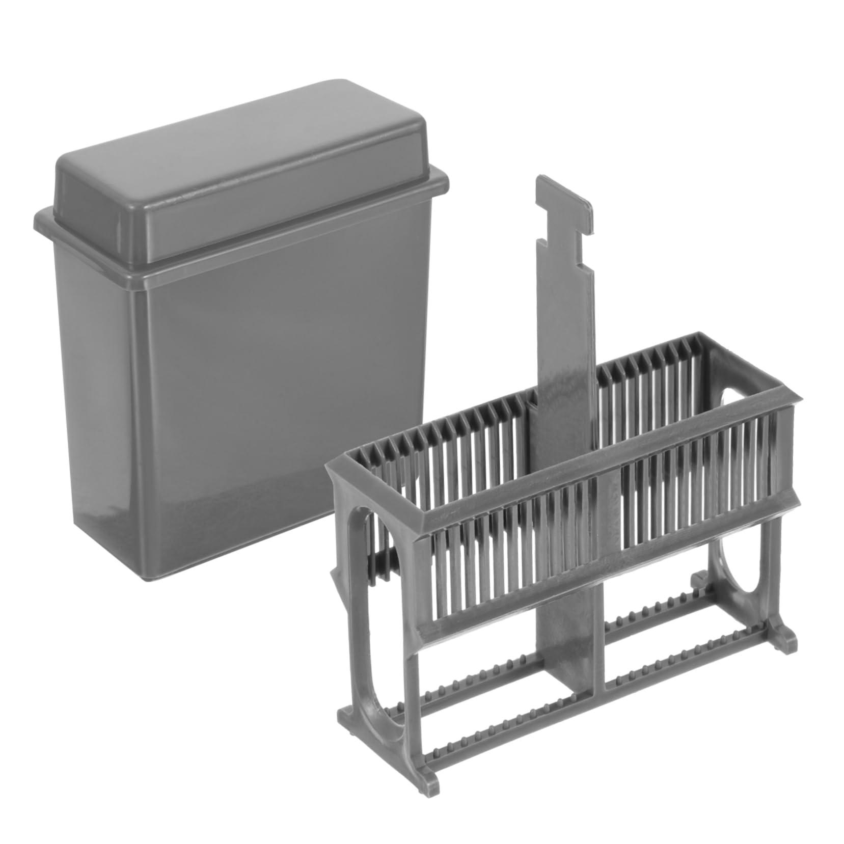 Veemoon 24 Slot Microscope Slide Staining Rack Holder Storage Jar Lab Plastic Slide Rack
